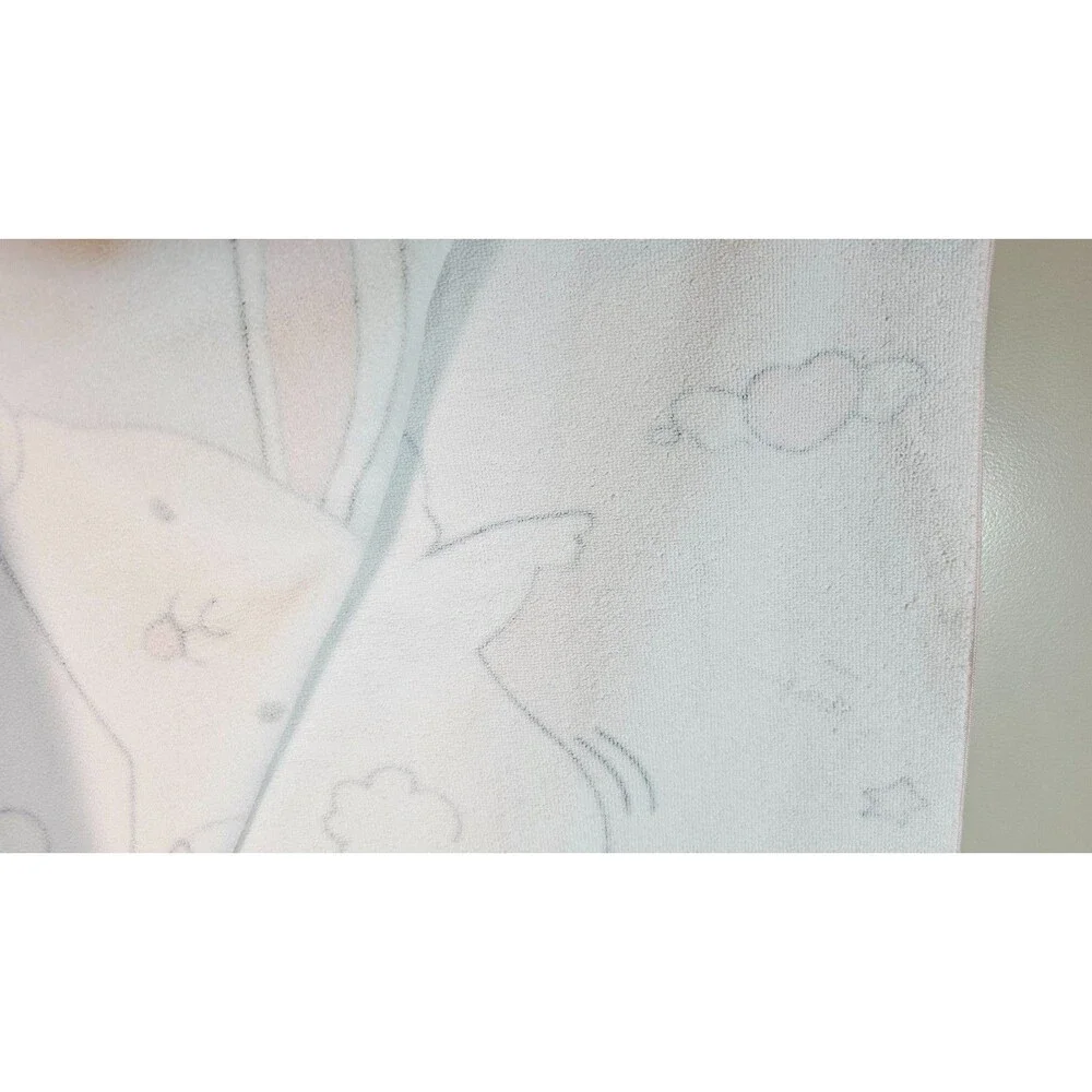Kids Bunny Hooded Towel Pink Blue Microfiber Kawaii Rabbit Bath Beach Poncho 008